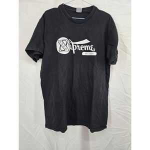 Vintage Supreme Records Graphic T-Shirt Mens L Black Short Sleeve Streetwear USA